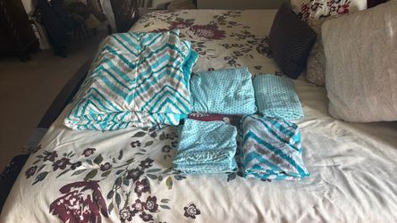 Full Comforter Sets 7 Pieces, Turquoise