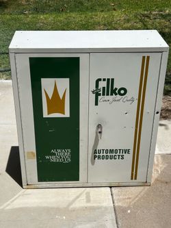 Vintage Filko automotive products steel cabinet