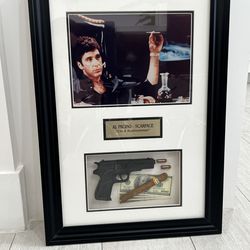 Scarface “Tony Montana” Framed Display Al Pacino Collectible Wall Art