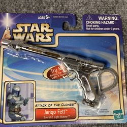 Star Wars Blaster (Jango Fett) By Hasbro 2002 👁️👇🏻 The Description Csh 
