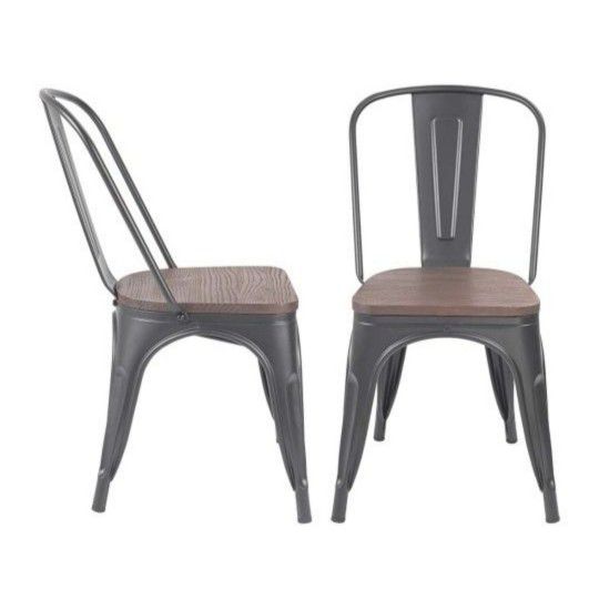 1- Vintage Kitchen Chair Indoor-Outdoor Bistro Cafe Side Chair 