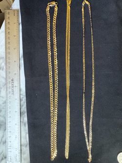 14kCuban and Anchor chain Gold plated 24inch