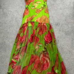 New Medium Long Floral Dress 