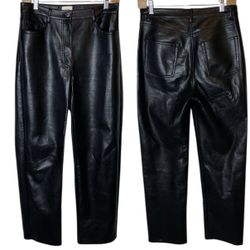 Wilfred Aritzia Women’s Melina Faux Leather Black Pant Size 6