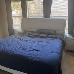 King size bed frame and mattress