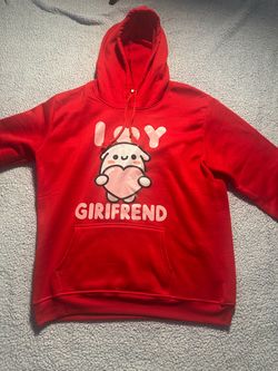 I ❤️ My Girlfriend Hoodie - Red - Size:L
