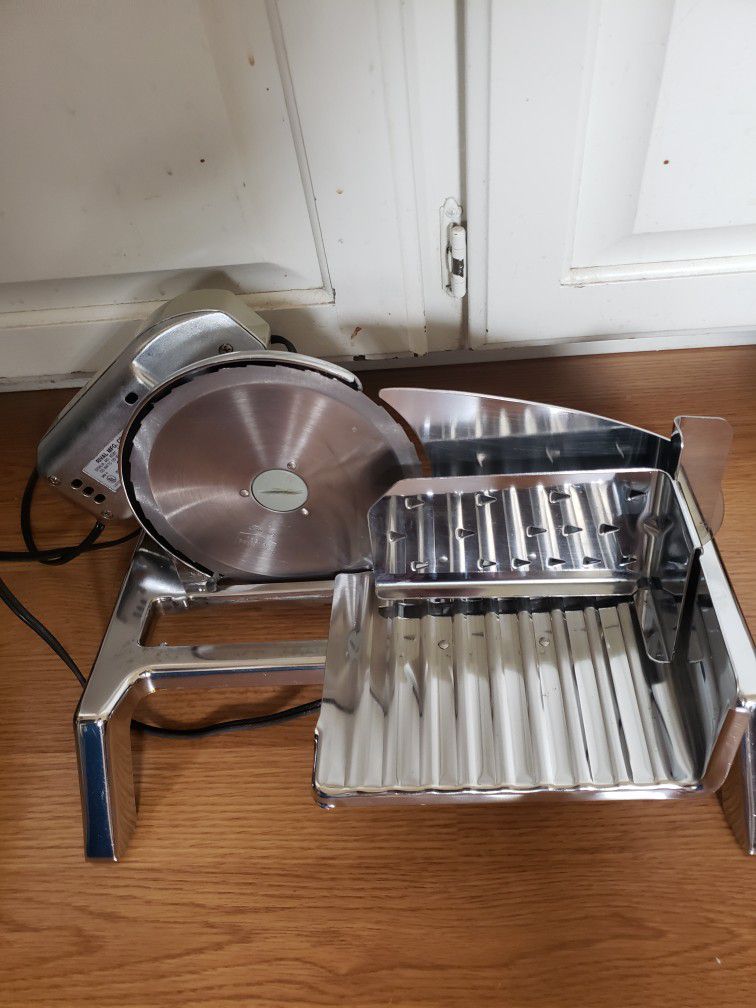Chrome All Metal Electric Meat/ Cheese/food Slicer