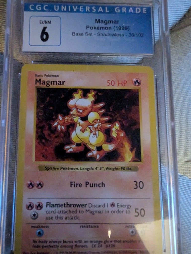 Magmar Graded 6 Base Set Shadowless