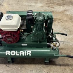Rolair 5.5 HP Honda twin tank air compressor 9.3cfm at 90psi wheel barrel no trades pick up in Tacoma