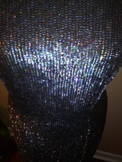 Dress, formal, Adrienne Papell, size large. Fully sequined!!