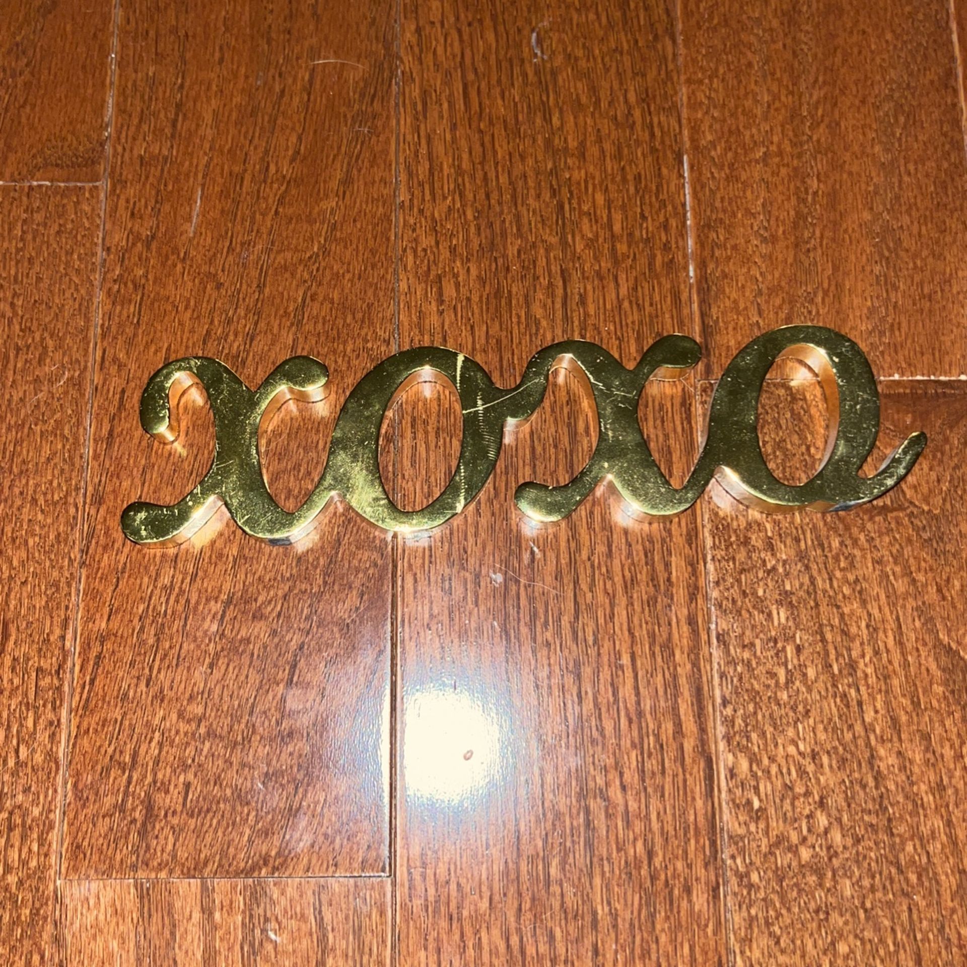 Xoxo Gold Sign Home Decor