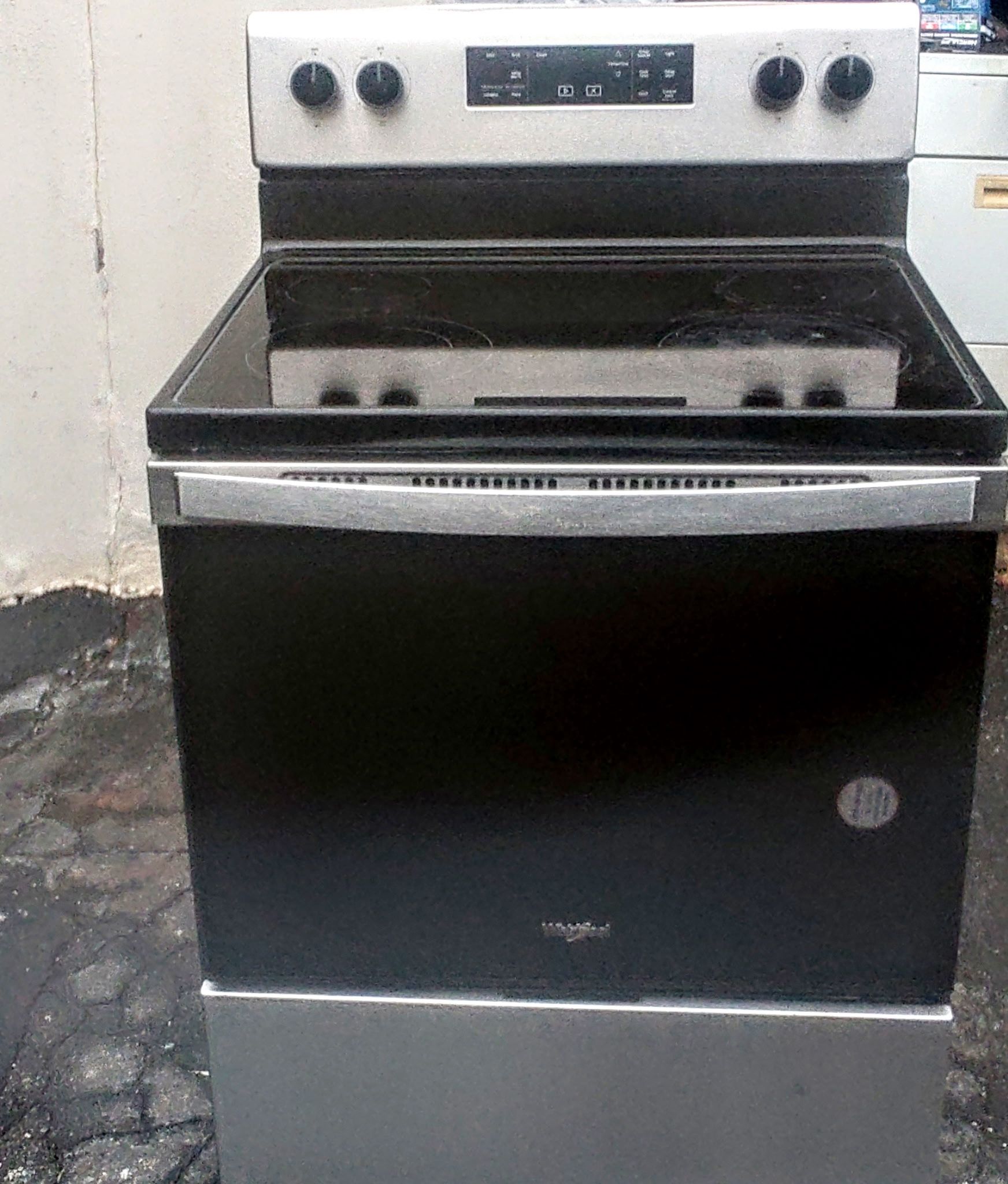⭐️NICE CLEAN WHIRLPOOL STAINLESS GLASS TOP STOVE⭐️