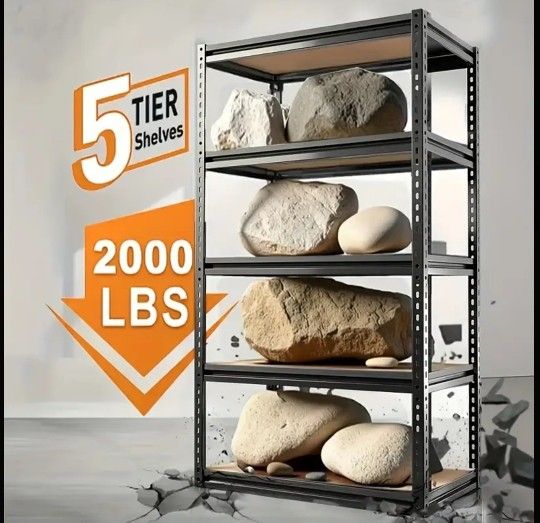 One 2000 lbs Kitchen Storage Rack- Heavy Duty Garage Shelves