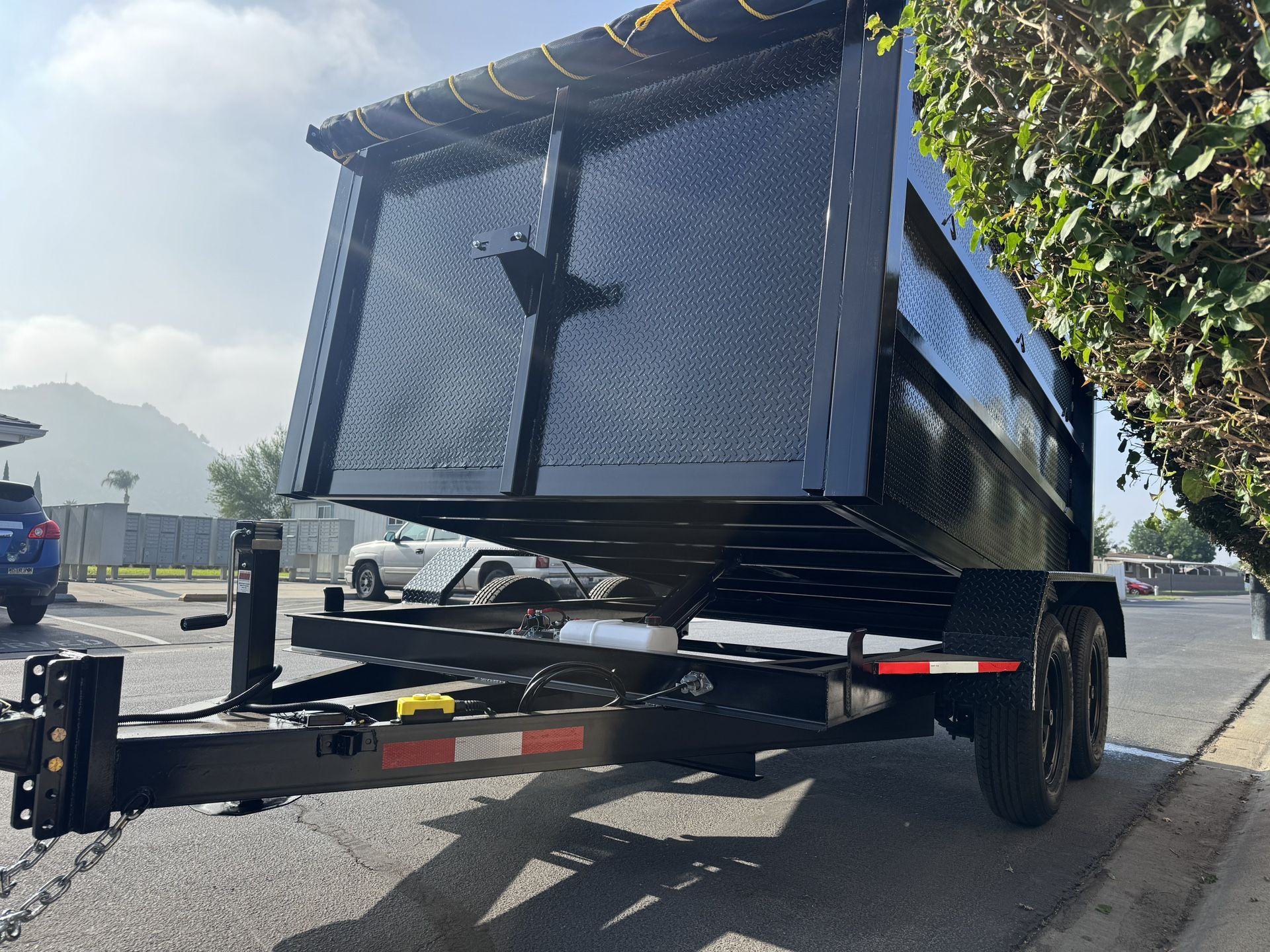 Dump Trailer Color Black Size (8x10x4 )7000 GVW