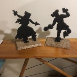 Mid century Hawaiian art statue hula dancer figures Tiki