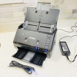 Epson ES-500W Wireless Duplex Document Scanner w/ Epson AC Adapter Fully Tested