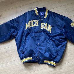Vintage 1990s Varsity Jacket 2xl ( University of Michigan )