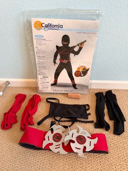 Boys Stealth Ninja Costume Size Large 10-12