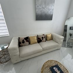 White Leather Couch! $225 OBO