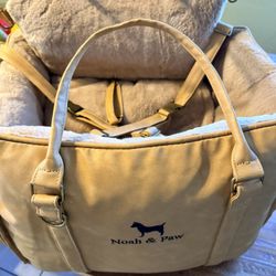Noah & Paw Dog Car Seat Carrier, Faux Leather
