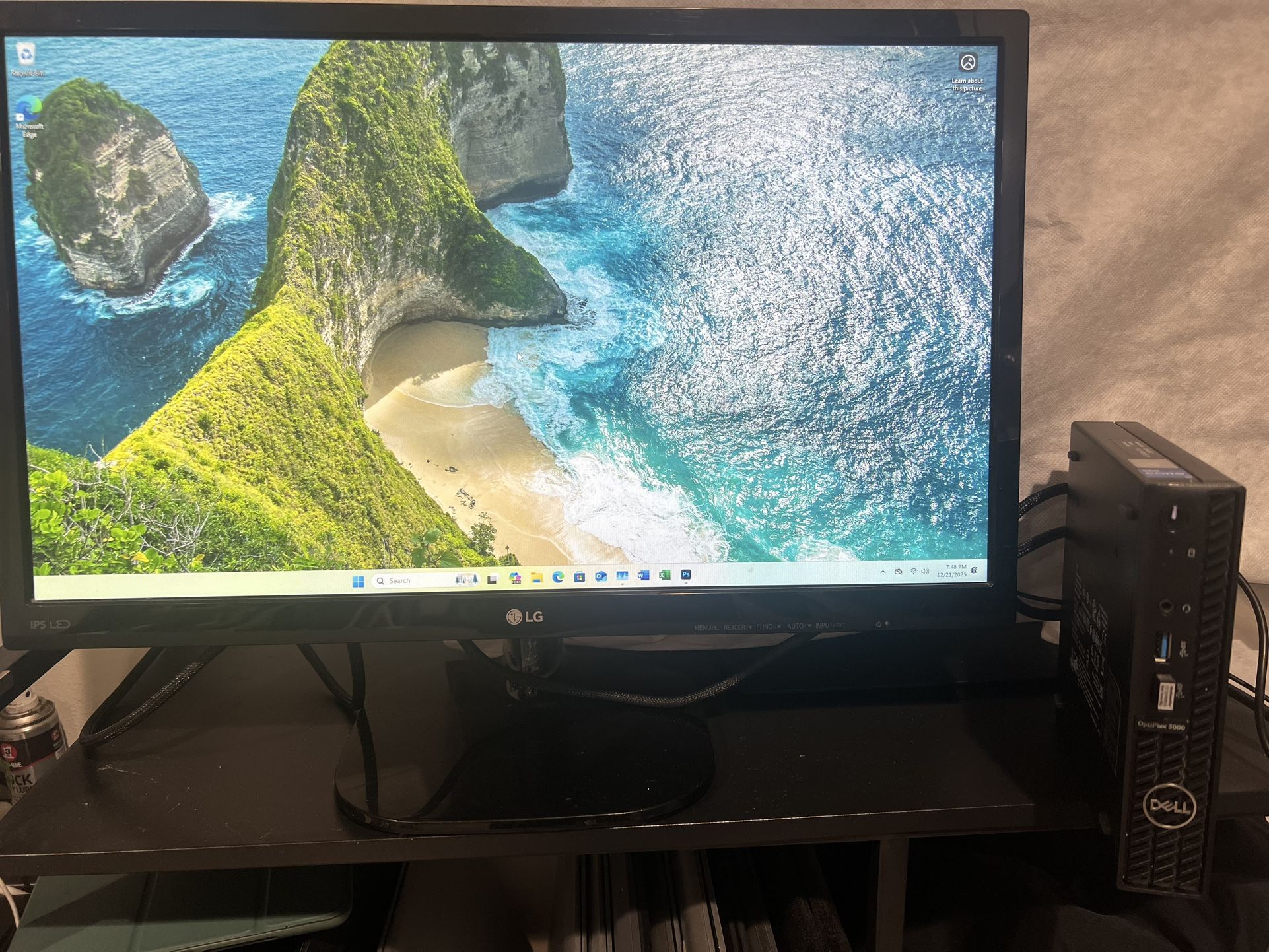 Dell OptiPlex 3000 Intel i5-12600T 32GB RAM 256GB M.2 SSD Windows 11 Pro + 24" LG monitor