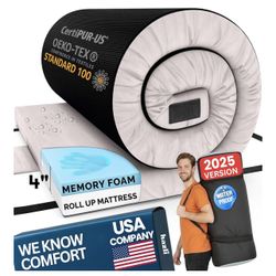 Memory Foam Camping Mattress Pad(Queen) 