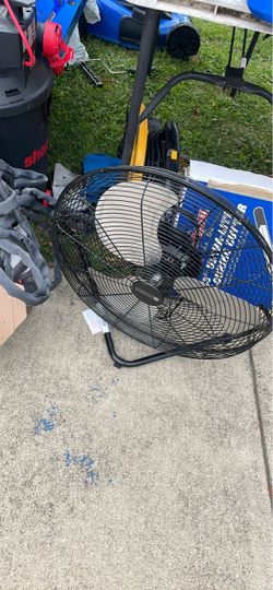 Large Black Metal Floor Fan