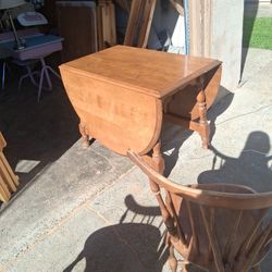 Drop Leaf Table And Six Chairs