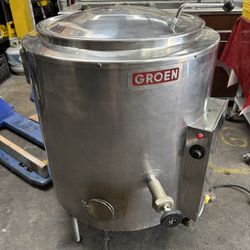 30 Gallon Kettle Groen Natural Gas Bagel Boiler Steam 2/3 Jacketed 115v NES Drip Valve Seals Great Stainless Steel NSF Works Great 