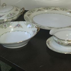 Vintage 1930's Noritake Glendola, Set Of Five Serving Pieces