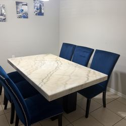 6 Chair Marble Table