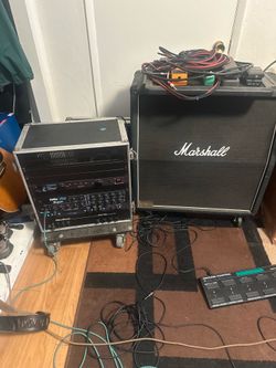 Stereo rack mounted guitar preamp with Stereo rack mounted guitar preamp with Intellifex midi processor and ground control unit