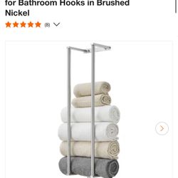 Towel Rack with 2-Towel Bars Wall Mount Holder, Bathroom Organizer for Bathroom #156