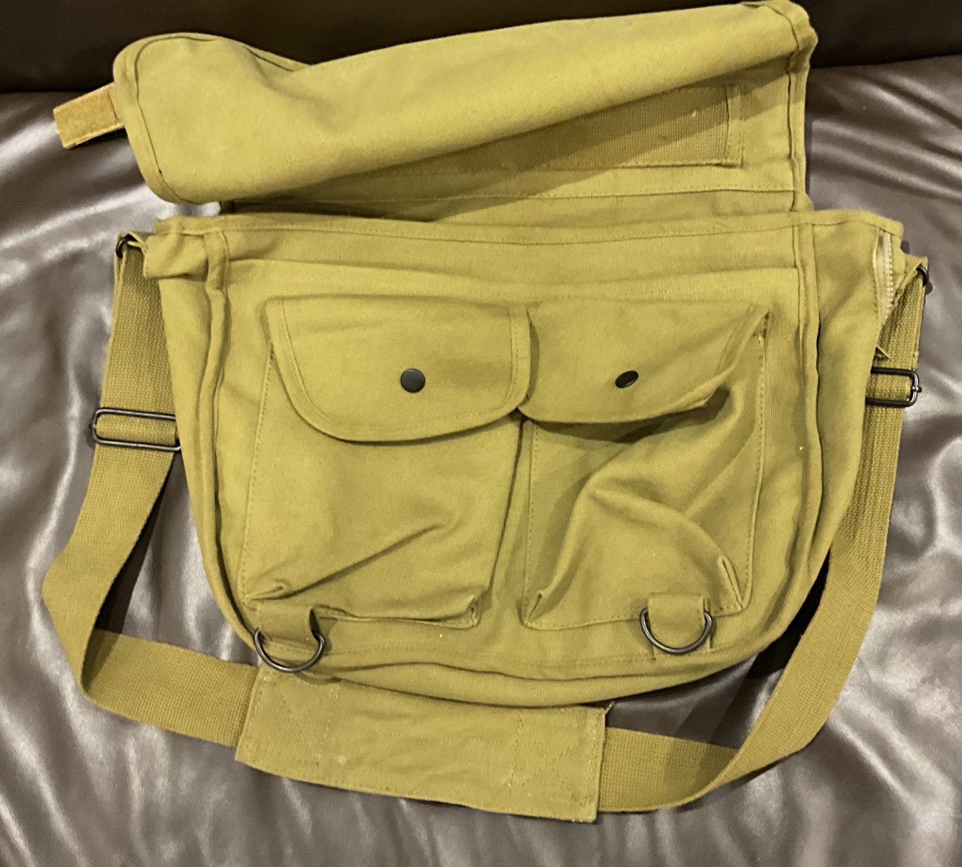 Canvas Messenger Bag with Shoulder Strap $15