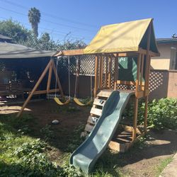 Wooden Swingset 