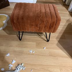 Furry ottoman