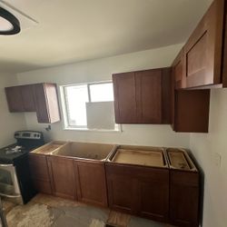 Brown shaker Cabinets