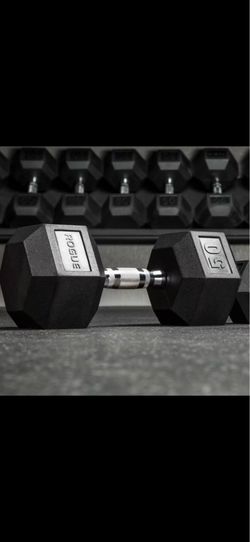 Rogue 50 lb Rubber Dumbbell Pair