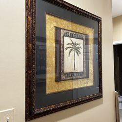 Mindeli Stately Palm Print W/ Frame