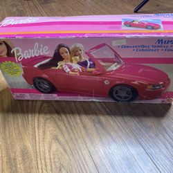 Vintage Barbie, Mustang, Convertible, Pink Car New Factory Sealed *FREE SHIPPING