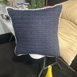 Dark Blue Navi Outdoor Indoor Pillow