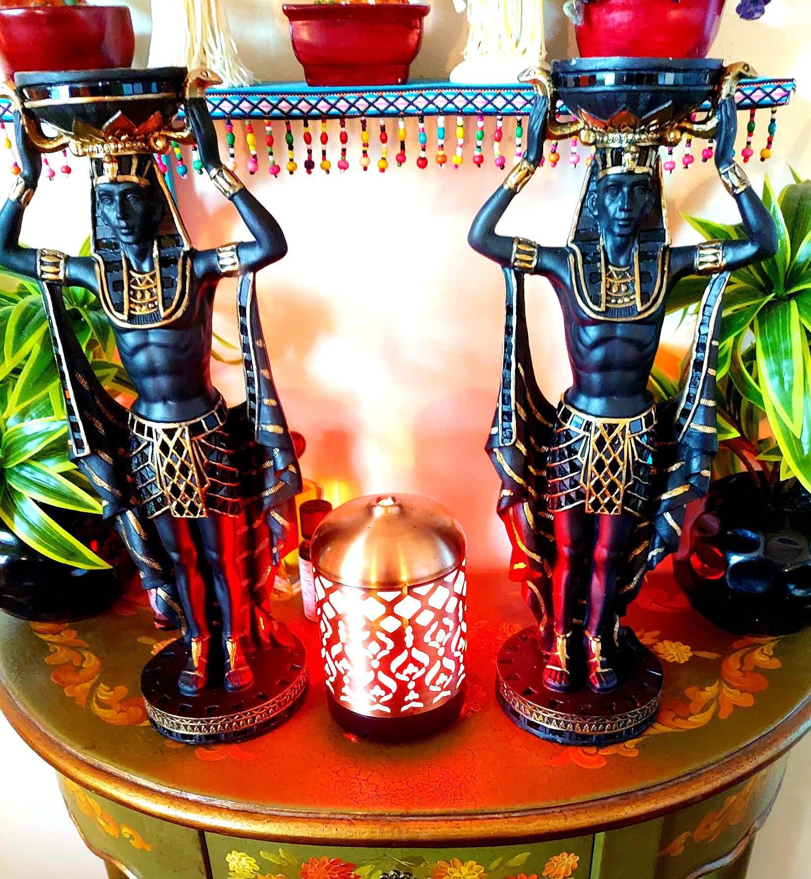 Egyptian God's Candle Holders Statues .Each $18