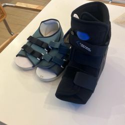 Walking Boot And 2x Post op Shoes