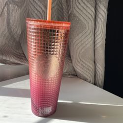 Starbucks mexico Pink grid Tumbler