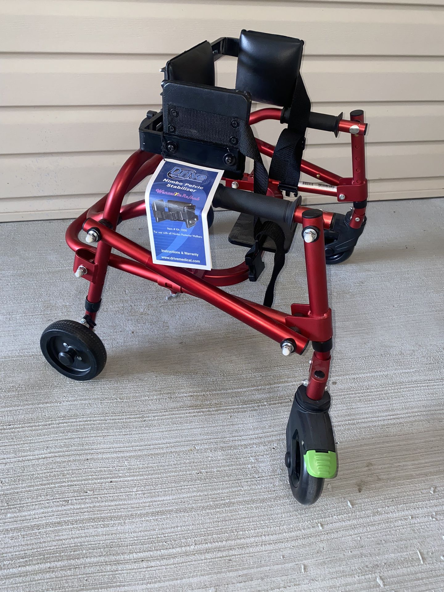 Klip- Lightweight Posterior Rollator Walker/Gait Trainer 4 Wheel - Lightweight Posterior Walker for Toddlers, Kids, Teens with Special Needs (X-Small