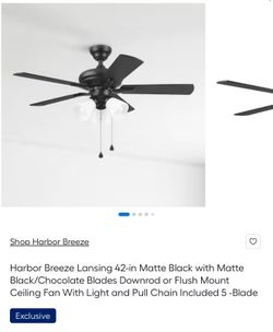 Harbor Breeze Lansing 42-in Ceiling Fan (Matte Black)