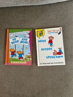 Children’s Books He Bear She Bear snd Inside Outside Upside Down  by Stan  & Jan Berrenstain