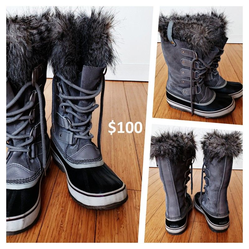 Grey winter boots! Sorel Joan of Arctic
