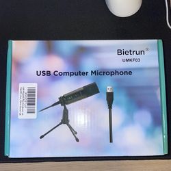 USB Computer microphone With Stand. Color:Black *Doesn’t Work With Xbox.