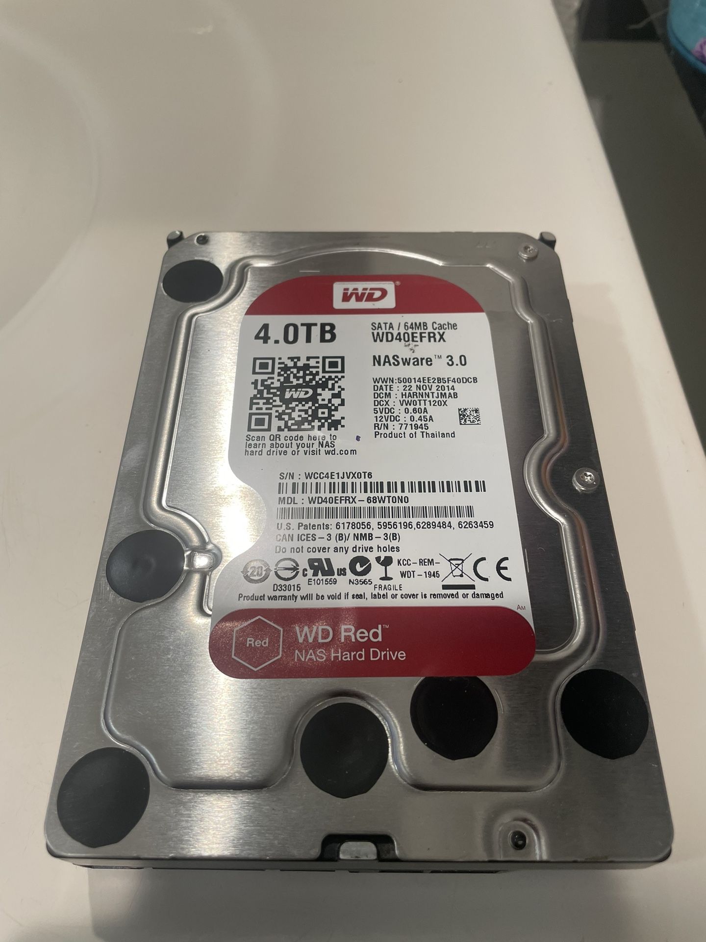 3 WD RED NAS - 4 T.b Hard Drives 150 $For All 3